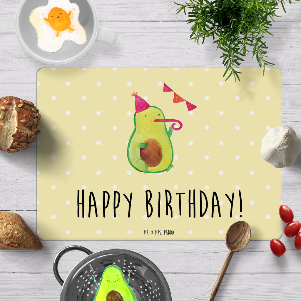 Tischset Avocado Birthday Tischset, Tischuntersetzer, Platzset, Tischsets abwaschbar, Tischunterlage, Avocado, Veggie, Vegan, Gesund