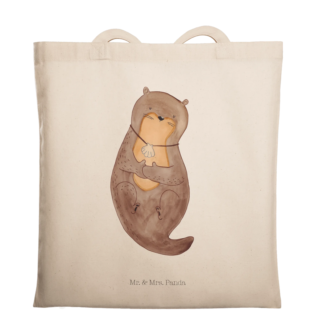 Tote bag otter shell Beuteltasche, Beutel, Einkaufstasche, Jutebeutel, Stoffbeutel, Tasche, Shopper, Umhängetasche, Strandtasche, Schultertasche, Stofftasche, Tragetasche, Badetasche, Jutetasche, Einkaufstüte, Laptoptasche, Otter, Fischotter, Seeotter, Otterliebe, grübeln, träumen, Motivation, Tagträumen, Büro