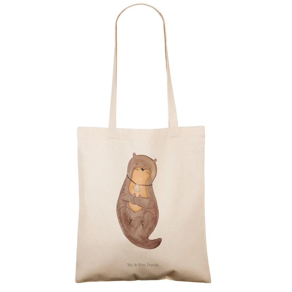 Tote bag otter shell Beuteltasche, Beutel, Einkaufstasche, Jutebeutel, Stoffbeutel, Tasche, Shopper, Umhängetasche, Strandtasche, Schultertasche, Stofftasche, Tragetasche, Badetasche, Jutetasche, Einkaufstüte, Laptoptasche, Otter, Fischotter, Seeotter, Otterliebe, grübeln, träumen, Motivation, Tagträumen, Büro