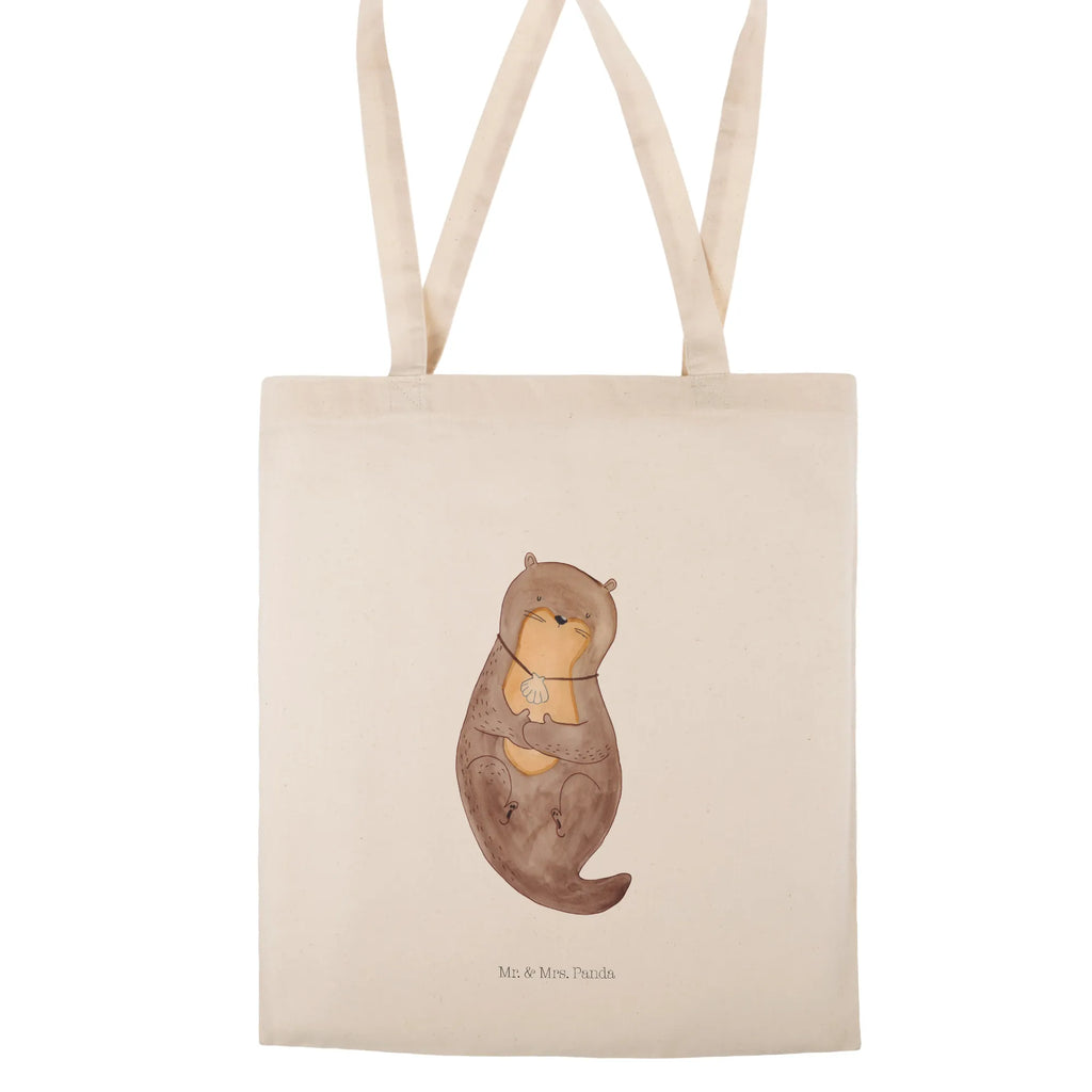Tote bag otter shell Beuteltasche, Beutel, Einkaufstasche, Jutebeutel, Stoffbeutel, Tasche, Shopper, Umhängetasche, Strandtasche, Schultertasche, Stofftasche, Tragetasche, Badetasche, Jutetasche, Einkaufstüte, Laptoptasche, Otter, Fischotter, Seeotter, Otterliebe, grübeln, träumen, Motivation, Tagträumen, Büro