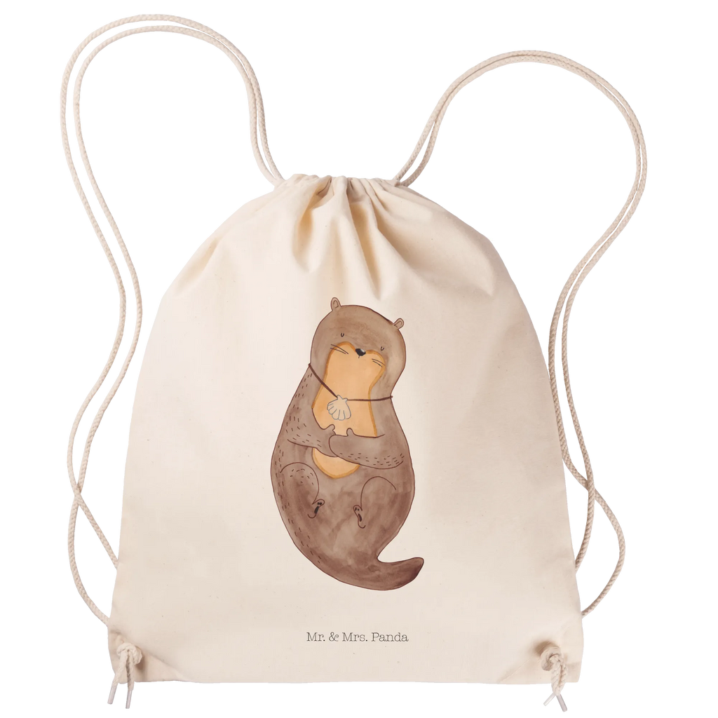 Sportbeutel Otter Muschel Sportbeutel, Turnbeutel, Beutel, Sporttasche, Tasche, Stoffbeutel, Sportbeutel Kinder, Gymsack, Beutel Rucksack, Kleine Sporttasche, Sportzubehör, Turnbeutel Baumwolle, Otter, Fischotter, Seeotter, Otterliebe, grübeln, träumen, Motivation, Tagträumen, Büro