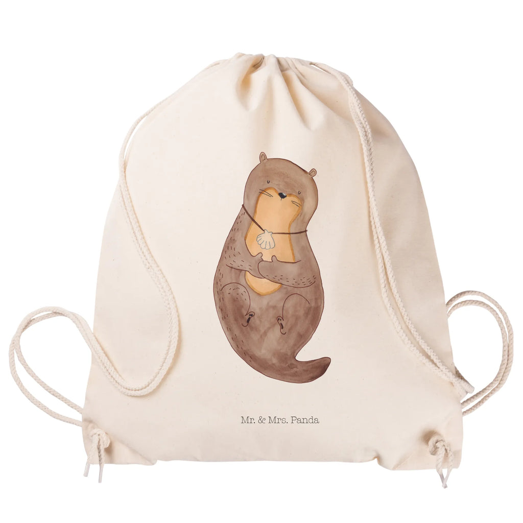 Sportbeutel Otter Muschel Sportbeutel, Turnbeutel, Beutel, Sporttasche, Tasche, Stoffbeutel, Sportbeutel Kinder, Gymsack, Beutel Rucksack, Kleine Sporttasche, Sportzubehör, Turnbeutel Baumwolle, Otter, Fischotter, Seeotter, Otterliebe, grübeln, träumen, Motivation, Tagträumen, Büro