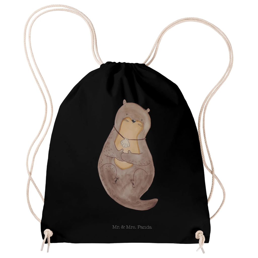 Sportbeutel Otter Muschel Sportbeutel, Turnbeutel, Beutel, Sporttasche, Tasche, Stoffbeutel, Sportbeutel Kinder, Gymsack, Beutel Rucksack, Kleine Sporttasche, Sportzubehör, Turnbeutel Baumwolle, Otter, Fischotter, Seeotter, Otterliebe, grübeln, träumen, Motivation, Tagträumen, Büro