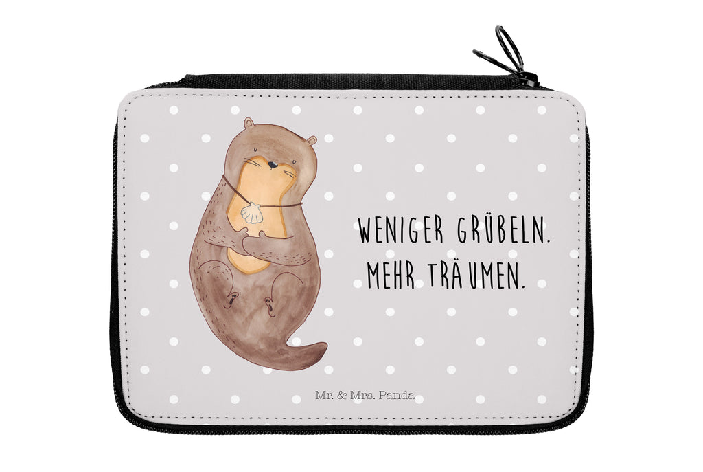 Federmappe Otter Muschel Federmappe, Stiftetasche, Stifte Etui, Schule, Einschulung, Geschenk, Kind, Schüler, Schülerin, Stifterolle, Federmäppchen, Motiv, Grundschule, Federmäppchen bedruckt, Büro Stifte Etui, Bestückte Federmappe, Kinder Federmappe, Federmappe Einschulung, Otter, Fischotter, Seeotter, Otterliebe, grübeln, träumen, Motivation, Tagträumen, Büro