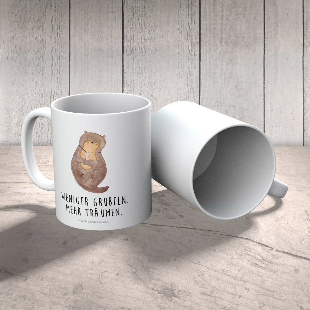 Kindertasse Otter Muschel Kindertasse, Kinder Tasse, Kunststoff Tasse, Kindergarten Tasse, Trinkbecher, Camping Becher, Kaffeetasse, Kunststoffbecher, Kindergartenbecher, Outdoorgeschirr, Kunststoffgeschirr, Reisebecher, Reisetasse, Kinderbecher, Bruchfeste Tasse, Bruchsichere Tasse, Plastik Tasse, Plastiktasse, Otter, Fischotter, Seeotter, Otterliebe, grübeln, träumen, Motivation, Tagträumen, Büro