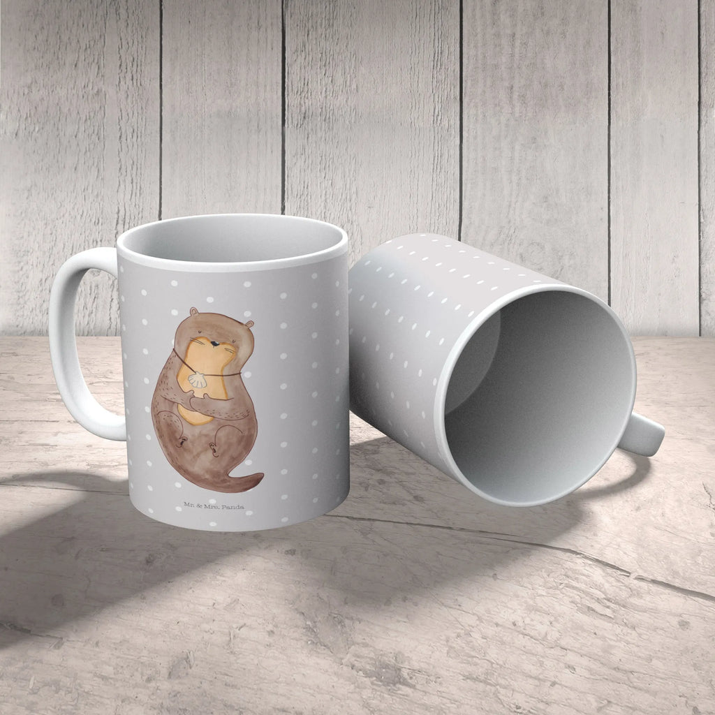 Kindertasse Otter Muschel Kindertasse, Kinder Tasse, Kunststoff Tasse, Kindergarten Tasse, Trinkbecher, Camping Becher, Kaffeetasse, Kunststoffbecher, Kindergartenbecher, Outdoorgeschirr, Kunststoffgeschirr, Reisebecher, Reisetasse, Kinderbecher, Bruchfeste Tasse, Bruchsichere Tasse, Plastik Tasse, Plastiktasse, Otter, Fischotter, Seeotter, Otterliebe, grübeln, träumen, Motivation, Tagträumen, Büro