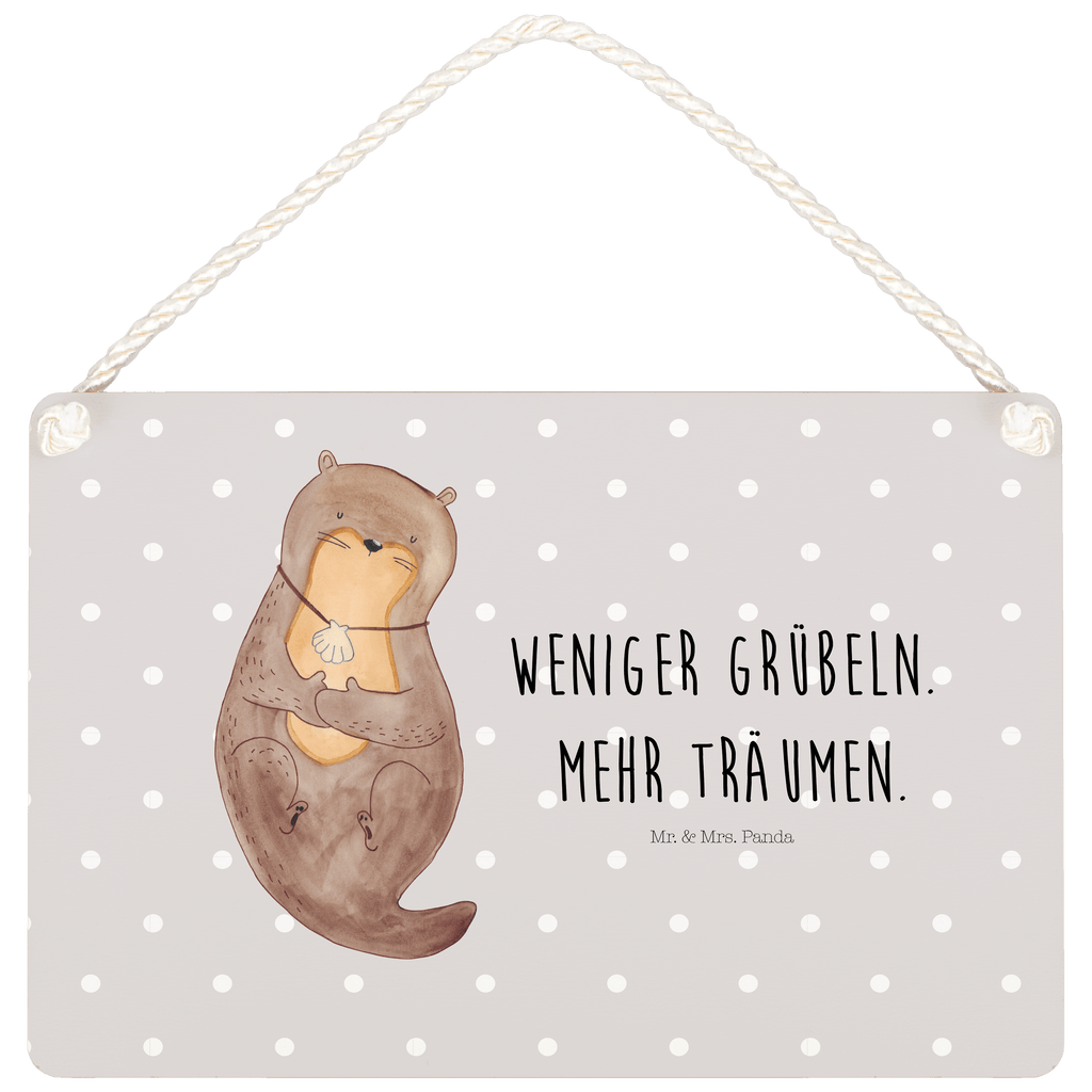 Deko Schild Otter Muschel Dekoschild, Deko Schild, Schild, Tür Schild, Türschild, Holzschild, Wandschild, Wanddeko, Otter, Fischotter, Seeotter, Otterliebe, grübeln, träumen, Motivation, Tagträumen, Büro