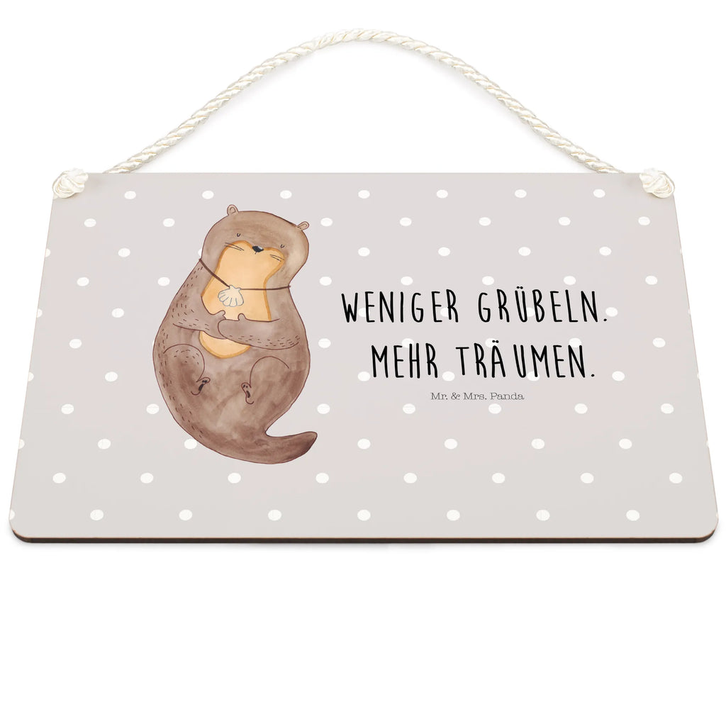 Deko Schild Otter Muschel Dekoschild, Deko Schild, Schild, Tür Schild, Türschild, Holzschild, Wandschild, Wanddeko, Otter, Fischotter, Seeotter, Otterliebe, grübeln, träumen, Motivation, Tagträumen, Büro