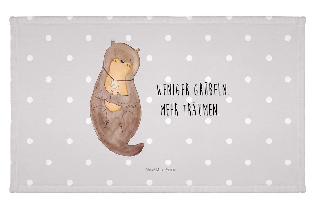 Handtuch Otter Muschel Handtuch, Badehandtuch, Badezimmer, Handtücher, groß, Kinder, Baby, Otter, Fischotter, Seeotter, Otterliebe, grübeln, träumen, Motivation, Tagträumen, Büro