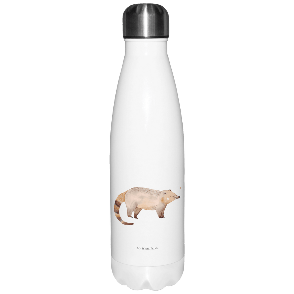 Thermosflasche Nasenbär Isolierflasche, Thermoflasche, Trinkflasche, Thermos, Edelstahl, Tiermotive, Gute Laune, lustige Sprüche, Tiere, Nasenbär, Nasenbären, Rüsselbär, Bär