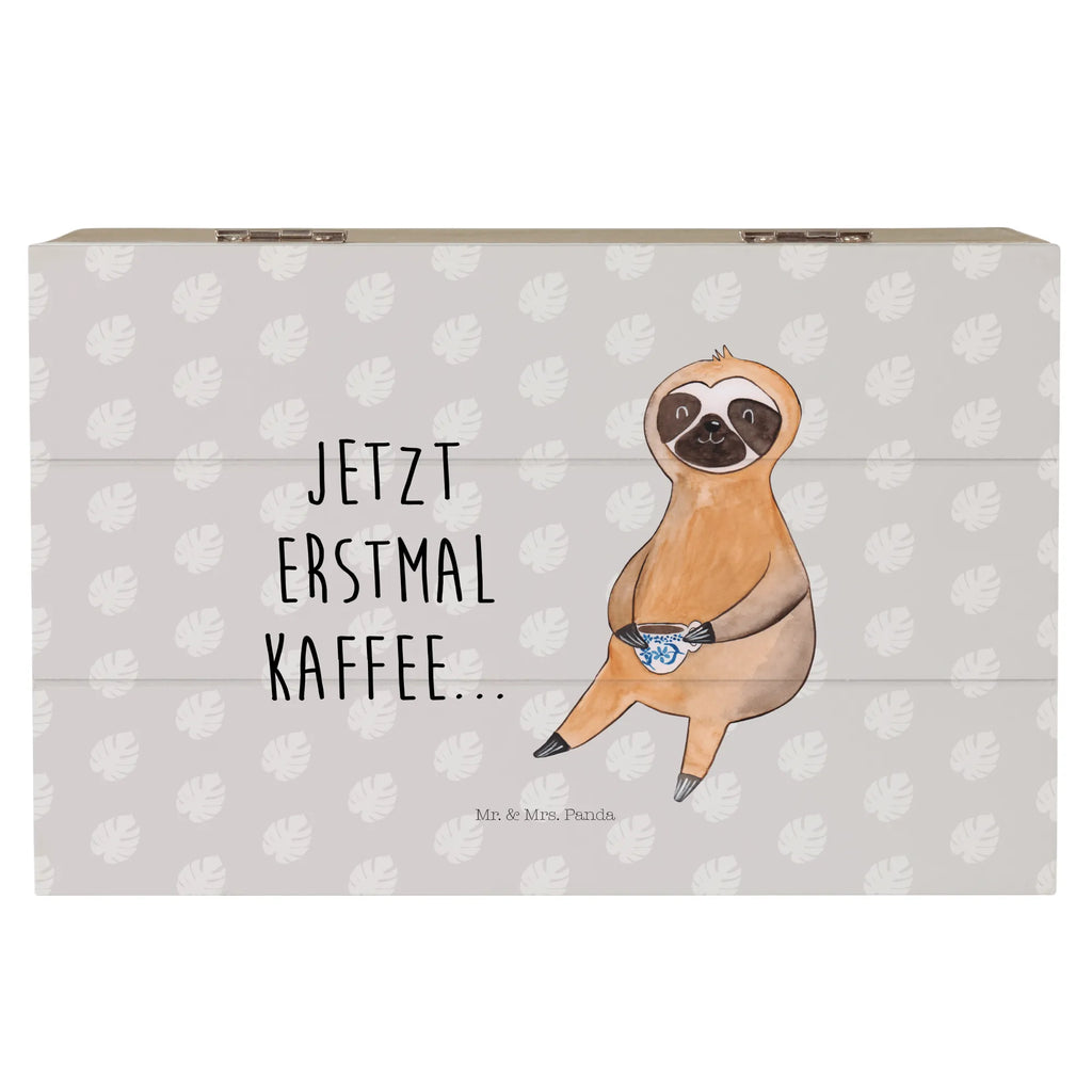 Holzkiste Faultier Kaffee Holzkiste, Kiste, Schatzkiste, Truhe, Schatulle, XXL, Erinnerungsbox, Erinnerungskiste, Dekokiste, Aufbewahrungsbox, Geschenkbox, Geschenkdose, Faultier, Faultier Geschenk, Faultier Deko, Faultiere, faul, Lieblingstier, Kaffee, erster Kaffee, Morgenmuffel, Frühaufsteher, Kaffeetasse, Genießer, Coffee, Kaffeegetränk