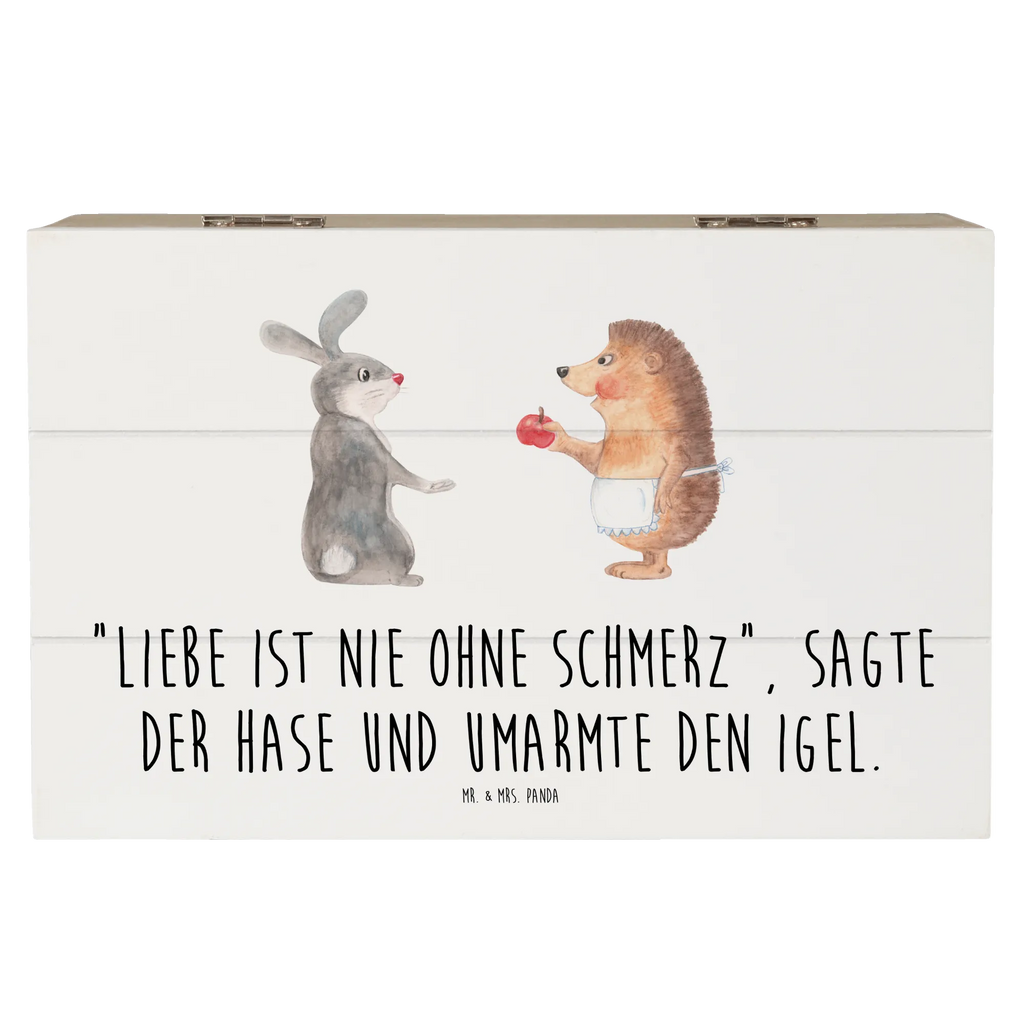 Holzkiste Hase Igel Holzkiste, Kiste, Schatzkiste, Truhe, Schatulle, XXL, Erinnerungsbox, Erinnerungskiste, Dekokiste, Aufbewahrungsbox, Geschenkbox, Geschenkdose, Tiermotive, Gute Laune, lustige Sprüche, Tiere, Igel und Hase, Igel, Hase, Liebe Spruch, Liebeskummer Geschenk, Herzschmerz, Trösten, Trennungsschmerz, Spruch romantisch