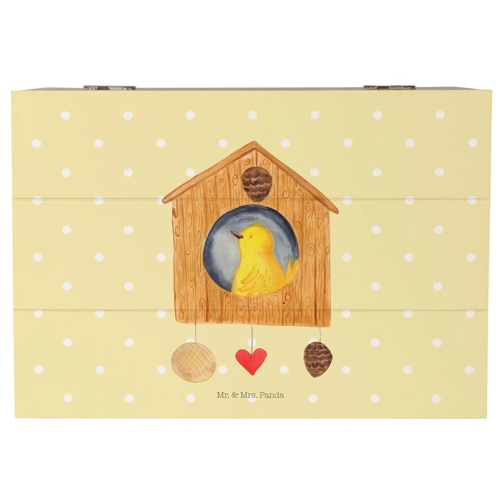 Holzkiste Vogel Haus Holzkiste, Kiste, Schatzkiste, Truhe, Schatulle, XXL, Erinnerungsbox, Erinnerungskiste, Dekokiste, Aufbewahrungsbox, Geschenkbox, Geschenkdose, Tiermotive, Gute Laune, lustige Sprüche, Tiere, Vogel, Vögel, Vogelhaus, Vogelhäuschen, Home sweet home, Zuhause, Nest, Eigenheim, Familie, Wohnung, Haus, unser Haus, Lieblingsort, Castle