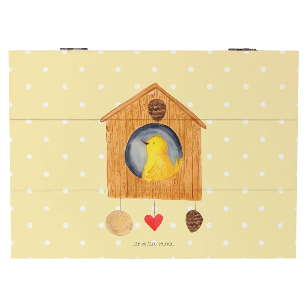 Holzkiste Vogel Haus Holzkiste, Kiste, Schatzkiste, Truhe, Schatulle, XXL, Erinnerungsbox, Erinnerungskiste, Dekokiste, Aufbewahrungsbox, Geschenkbox, Geschenkdose, Tiermotive, Gute Laune, lustige Sprüche, Tiere, Vogel, Vögel, Vogelhaus, Vogelhäuschen, Home sweet home, Zuhause, Nest, Eigenheim, Familie, Wohnung, Haus, unser Haus, Lieblingsort, Castle