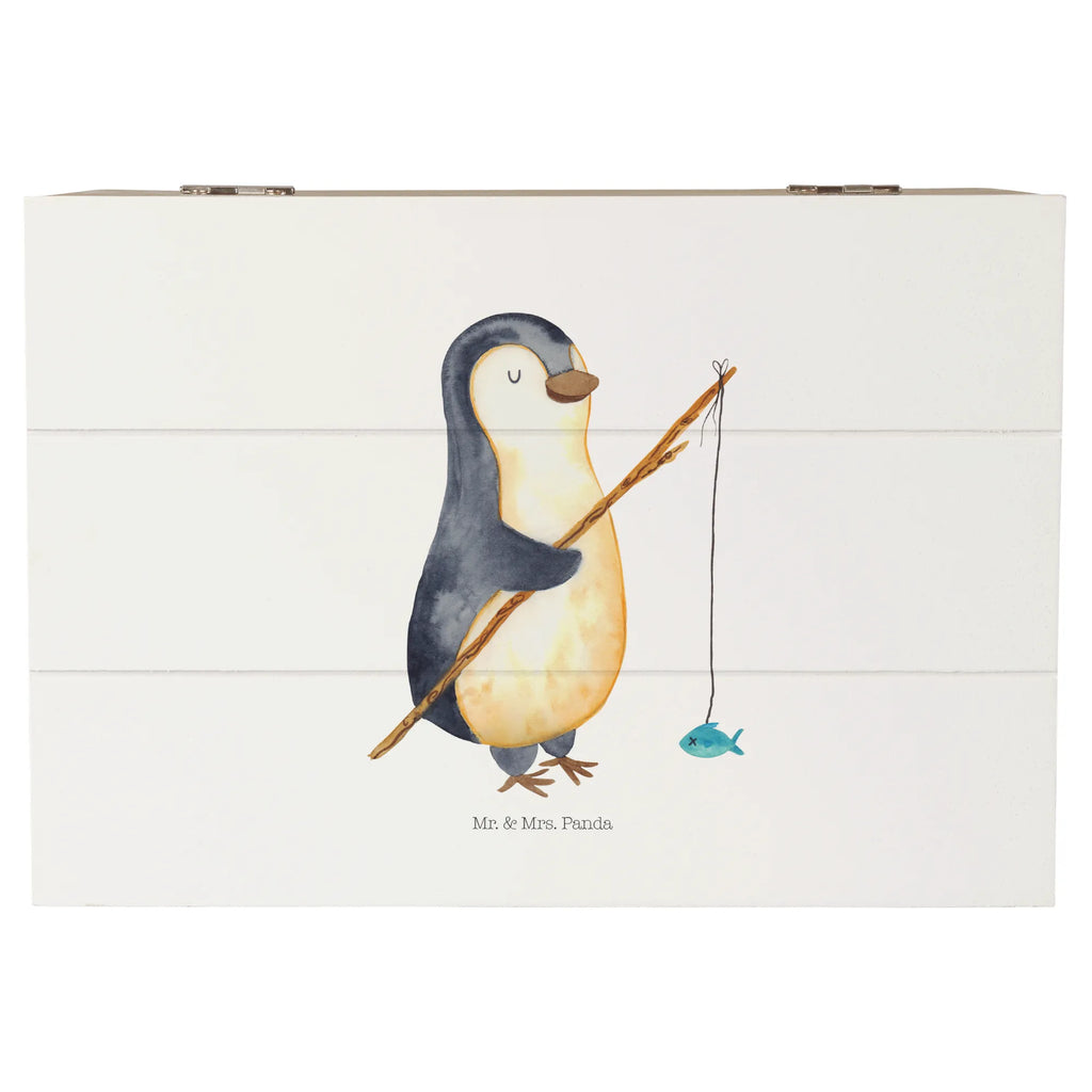 Holzkiste Pinguin Angler Holzkiste, Kiste, Schatzkiste, Truhe, Schatulle, XXL, Erinnerungsbox, Erinnerungskiste, Dekokiste, Aufbewahrungsbox, Geschenkbox, Geschenkdose, Pinguin, Pinguine, Angeln, Angler, Tagträume, Hobby, Plan, Planer, Tagesplan, Neustart, Motivation, Geschenk, Freundinnen, Geschenkidee, Urlaub, Wochenende