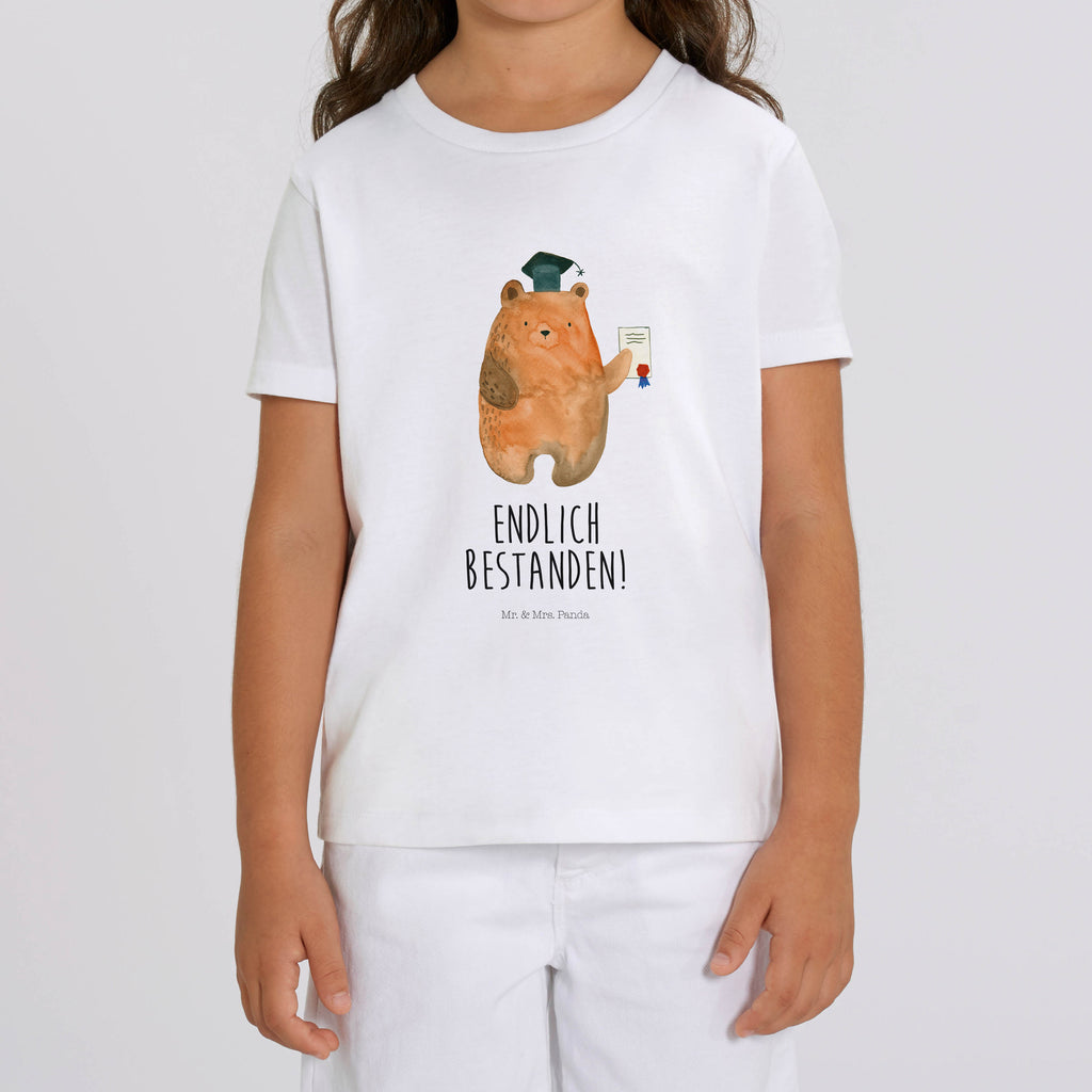 Organic Kinder T-Shirt Bär Prüfung Kinder T-Shirt, Kinder T-Shirt Mädchen, Kinder T-Shirt Jungen, Bär, Teddy, Teddybär, Abitur, Prüfungen, Prüfung bestanden, Abschluss, Zeugnis, Abschlusszeugnis