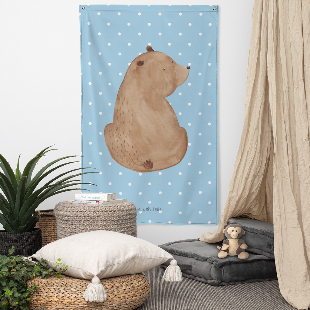 Wandteppich Bär Schulterblick Wandbehang, Dekoration, Boho, Wandteppich, Wandtuch, Wanddeko, Tapisserie, Tapestry, Wandbild, Textil-Kunst, Schmuck-Wandbehang, Wand Deko, Kinderzimmer, Kinderzimmer Wand, Kinderzimmer Deko, Kinderzimmer Wanddeko, Bär, Teddy, Teddybär, Selbstachtung, Weltansicht, Motivation, Bären, Bärenliebe, Weisheit