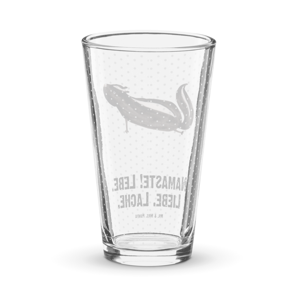 Premium Trinkglas Stinktier Yoga Trinkglas, Glas, Pint Glas, Bierglas, Cocktail Glas, Wasserglas, Stinktier, Skunk, Wildtier, Raubtier, Stinker, Stinki, Yoga, Namaste, Lebe, Liebe, Lache