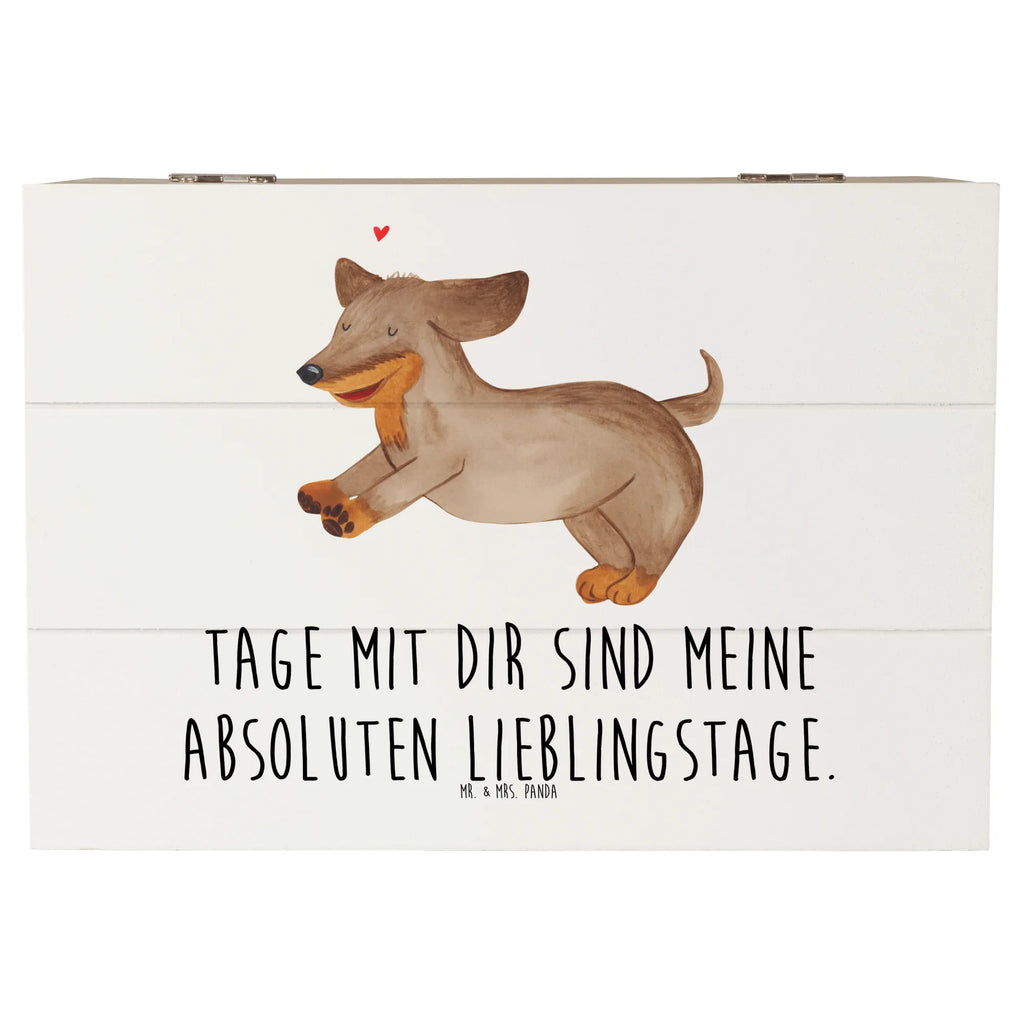 Holzkiste Hund Dackel Holzkiste, Kiste, Schatzkiste, Truhe, Schatulle, XXL, Erinnerungsbox, Erinnerungskiste, Dekokiste, Aufbewahrungsbox, Geschenkbox, Geschenkdose, Hund, Hundemotiv, Haustier, Hunderasse, Tierliebhaber, Hundebesitzer, Sprüche, Hunde, Dackel, Dachshund, happy dog