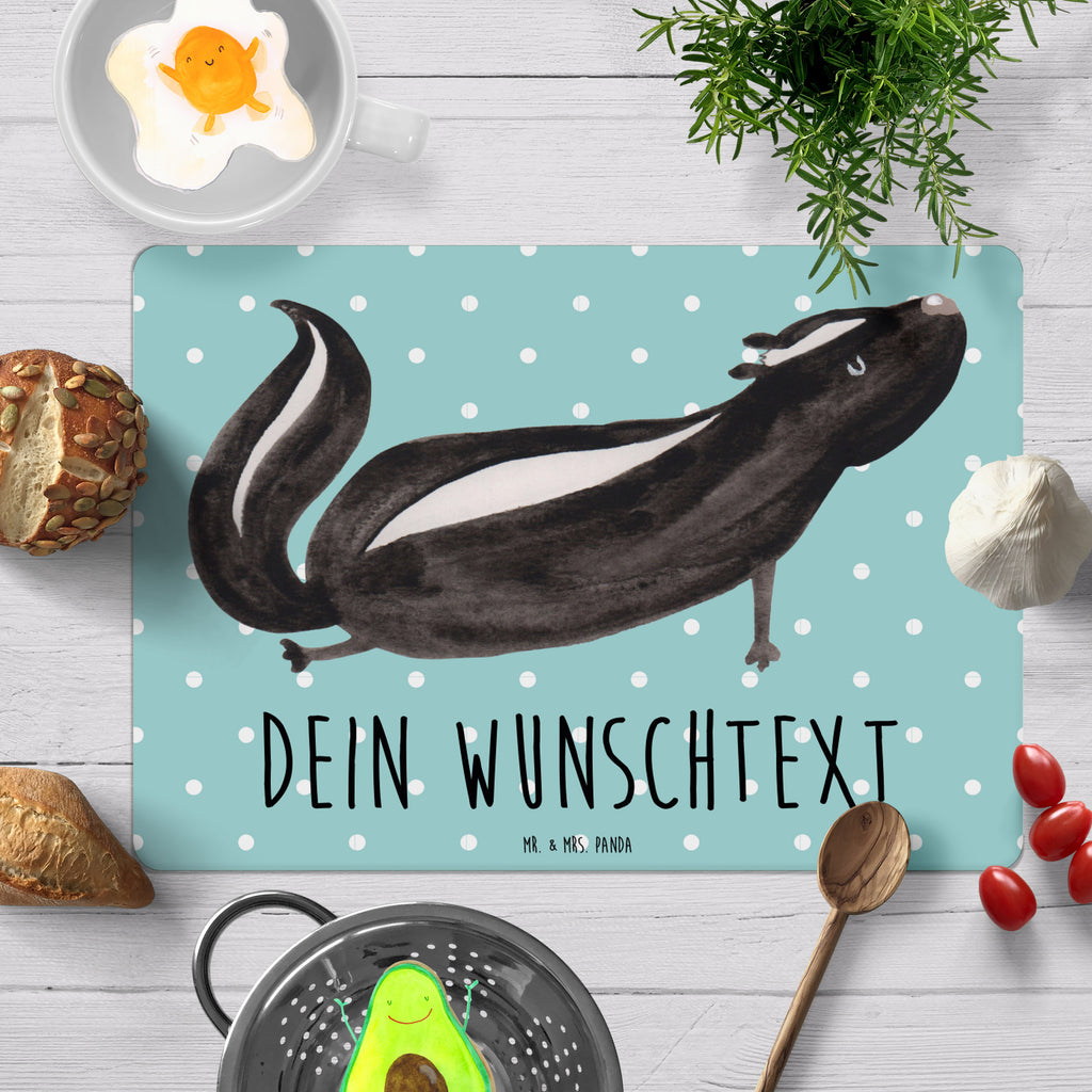 Personalisiertes Tischset Stinktier Yoga Personalisiertes Tischet, Personalisierter Tischuntersetzer, Personalisiertes Platzset, Stinktier, Skunk, Wildtier, Raubtier, Stinker, Stinki, Yoga, Namaste, Lebe, Liebe, Lache