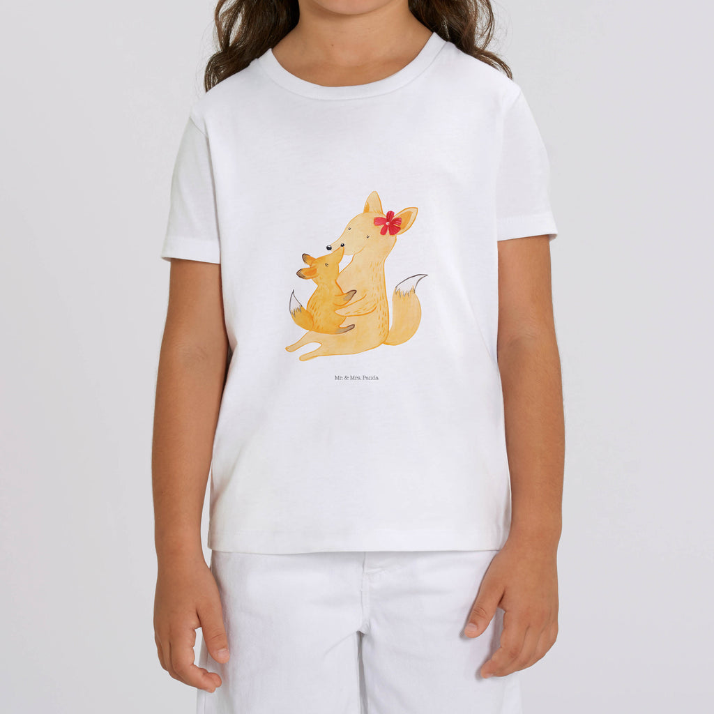 Organic Kinder T-Shirt Fuchs Mama Kinder T-Shirt, Kinder T-Shirt Mädchen, Kinder T-Shirt Jungen, Familie, Vatertag, Muttertag, Bruder, Schwester, Mama, Papa, Oma, Opa, Mutter, Tochter, Lieblingstochter, Beste Tochter, Geschenk