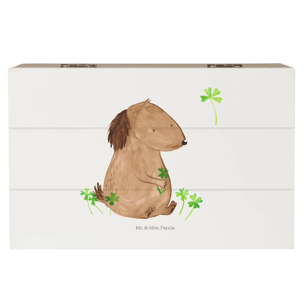 Holzkiste Hund Kleeblatt Holzkiste, Kiste, Schatzkiste, Truhe, Schatulle, XXL, Erinnerungsbox, Erinnerungskiste, Dekokiste, Aufbewahrungsbox, Geschenkbox, Geschenkdose, Hund, Hundemotiv, Haustier, Hunderasse, Tierliebhaber, Hundebesitzer, Sprüche, Kleeblatt, Glück, Tagträume, Motivation, Neuanfang, Geschenk, Glücksbringer, Selbstliebe, Achtsamkeit