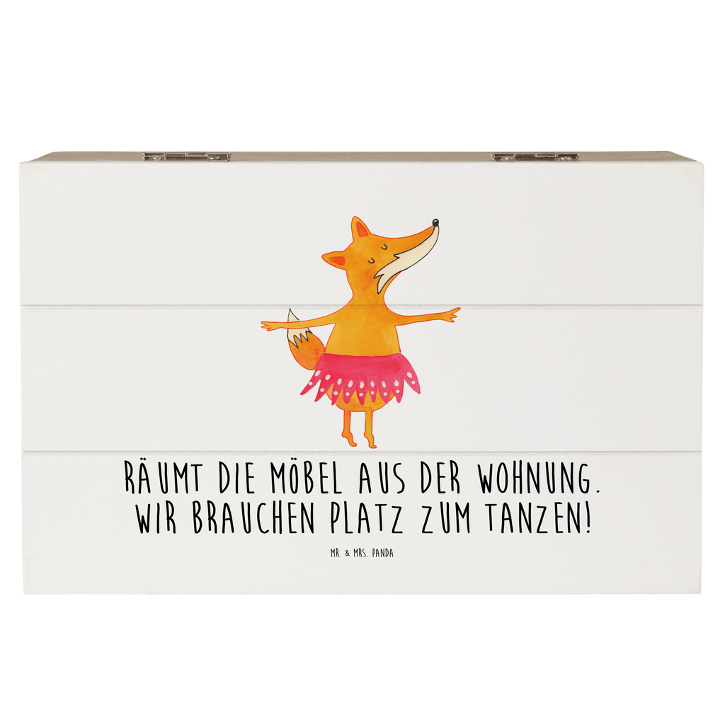 Holzkiste Fuchs Ballerina Holzkiste, Kiste, Schatzkiste, Truhe, Schatulle, XXL, Erinnerungsbox, Erinnerungskiste, Dekokiste, Aufbewahrungsbox, Geschenkbox, Geschenkdose, Fuchs, Fuchs Spruch, Füchse, Füchsin, Ballerina, Ballett, Tänzerin, Tanzen, Party, Einladung, Geburtstag