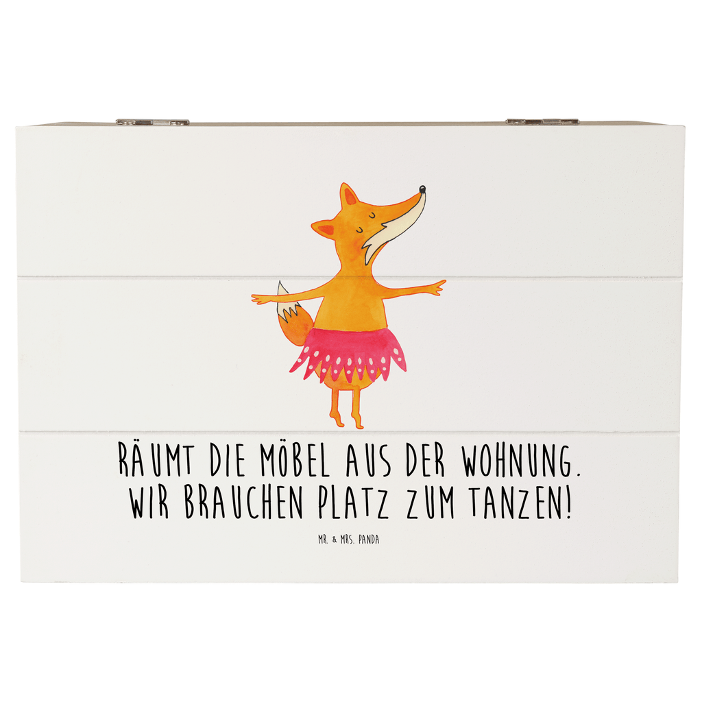 Holzkiste Fuchs Ballerina Holzkiste, Kiste, Schatzkiste, Truhe, Schatulle, XXL, Erinnerungsbox, Erinnerungskiste, Dekokiste, Aufbewahrungsbox, Geschenkbox, Geschenkdose, Fuchs, Fuchs Spruch, Füchse, Füchsin, Ballerina, Ballett, Tänzerin, Tanzen, Party, Einladung, Geburtstag