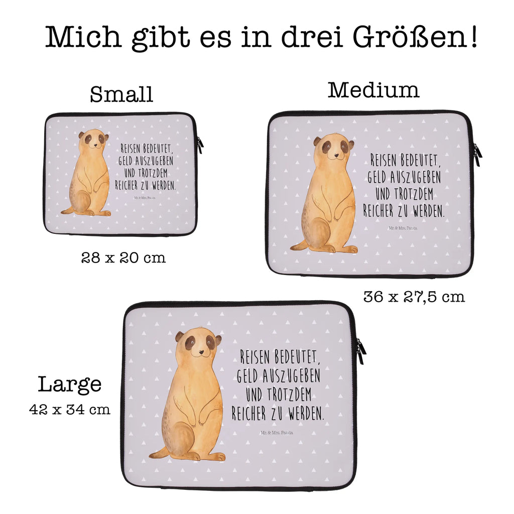 Notebook Tasche Erdmännchen Notebook Tasche, Laptop, Computertasche, Tasche, Notebook-Tasche, Notebook-Reisehülle, Notebook Schutz, Afrika, Wildtiere, Erdmännchen, Reisen, Spruch, Weltreise, Afrikareise, Roadtrip, Traveling