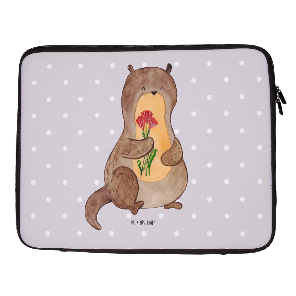 Notebook Tasche Otter Blumenstrauß Notebook Tasche, Laptop, Computertasche, Tasche, Notebook-Tasche, Notebook-Reisehülle, Notebook Schutz, Otter, Fischotter, Seeotter, Otter Seeotter See Otter