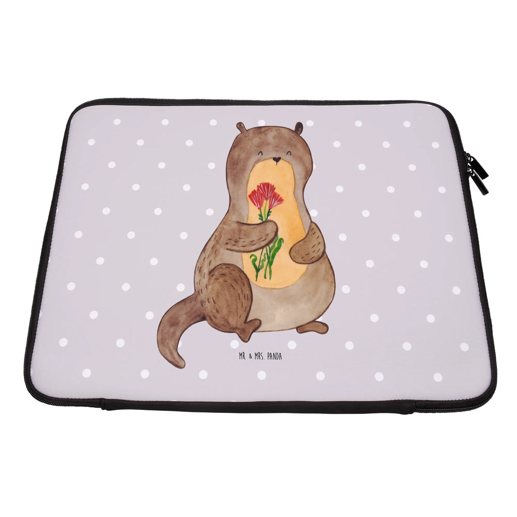 Notebook Tasche Otter Blumenstrauß Notebook Tasche, Laptop, Computertasche, Tasche, Notebook-Tasche, Notebook-Reisehülle, Notebook Schutz, Otter, Fischotter, Seeotter, Otter Seeotter See Otter