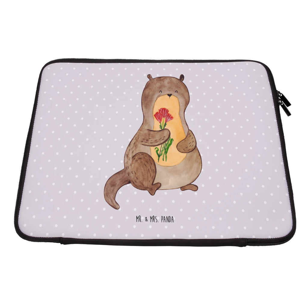 Notebook Tasche Otter Blumenstrauß Notebook Tasche, Laptop, Computertasche, Tasche, Notebook-Tasche, Notebook-Reisehülle, Notebook Schutz, Otter, Fischotter, Seeotter, Otter Seeotter See Otter