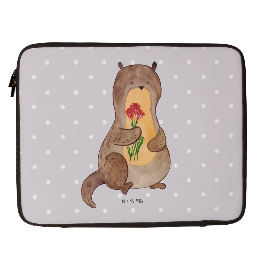 Notebook Tasche Otter Blumenstrauß Notebook Tasche, Laptop, Computertasche, Tasche, Notebook-Tasche, Notebook-Reisehülle, Notebook Schutz, Otter, Fischotter, Seeotter, Otter Seeotter See Otter