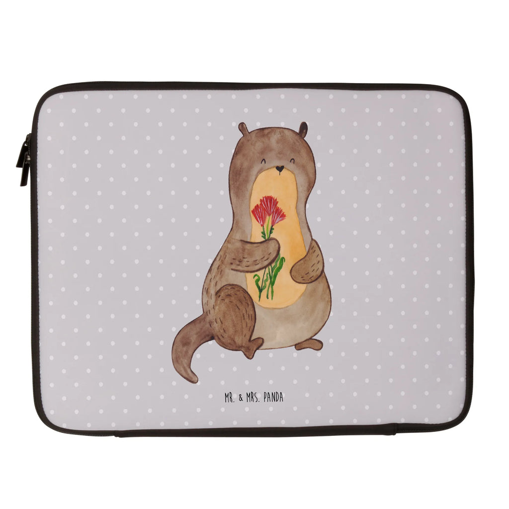 Notebook Tasche Otter Blumenstrauß Notebook Tasche, Laptop, Computertasche, Tasche, Notebook-Tasche, Notebook-Reisehülle, Notebook Schutz, Otter, Fischotter, Seeotter, Otter Seeotter See Otter