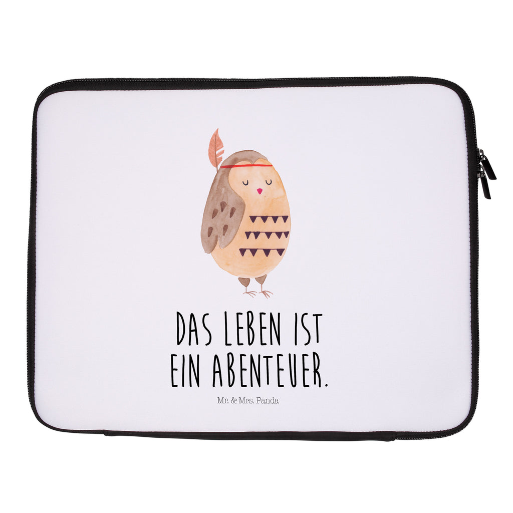 Notebook Tasche Eule Federschmuck Notebook Tasche, Laptop, Computertasche, Tasche, Notebook-Tasche, Notebook-Reisehülle, Notebook Schutz, Eule, Eule Deko, Owl, Das Leben ist ein Abenteuer, Reisespruch, Federschmuck, Dekoration