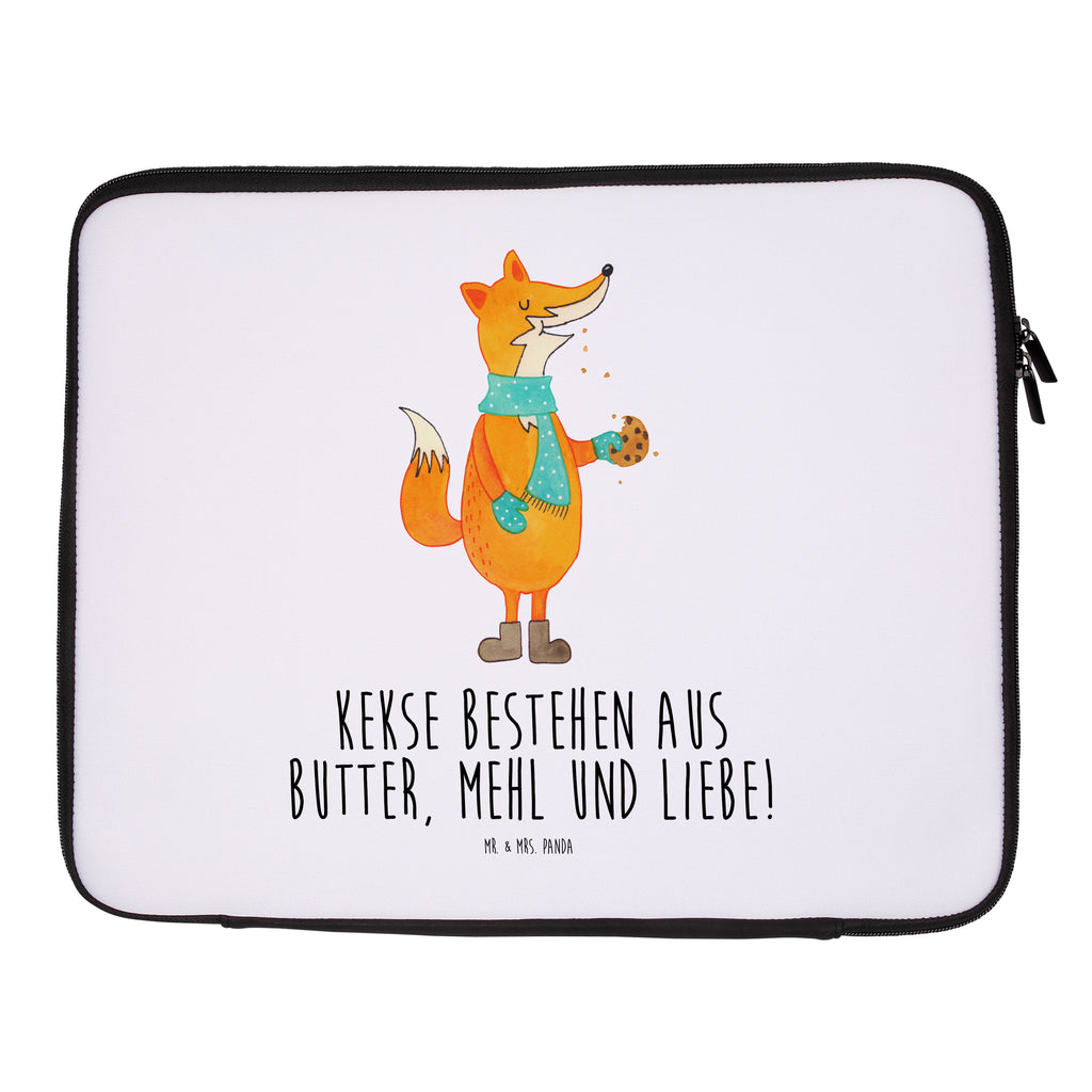 Notebook Tasche Fuchs Keks Notebook Tasche, Laptop, Computertasche, Tasche, Notebook-Tasche, Notebook-Reisehülle, Notebook Schutz, Fuchs, Füchse, Backen Spruch, Kekse, Winter, Weihnachtszeit, Plätzchen, Liebe, Küche Deko