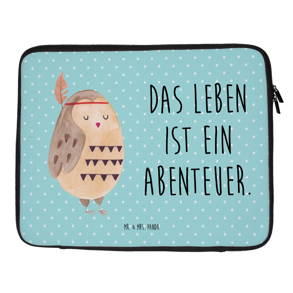 Notebook Tasche Eule Federschmuck Notebook Tasche, Laptop, Computertasche, Tasche, Notebook-Tasche, Notebook-Reisehülle, Notebook Schutz, Eule, Eule Deko, Owl, Das Leben ist ein Abenteuer, Reisespruch, Federschmuck, Dekoration