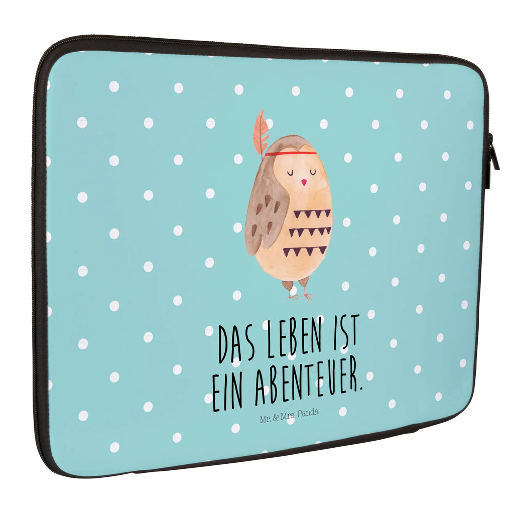 Notebook Tasche Eule Federschmuck Notebook Tasche, Laptop, Computertasche, Tasche, Notebook-Tasche, Notebook-Reisehülle, Notebook Schutz, Eule, Eule Deko, Owl, Das Leben ist ein Abenteuer, Reisespruch, Federschmuck, Dekoration