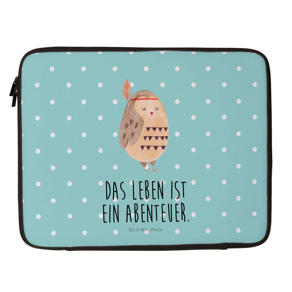 Notebook Tasche Eule Federschmuck Notebook Tasche, Laptop, Computertasche, Tasche, Notebook-Tasche, Notebook-Reisehülle, Notebook Schutz, Eule, Eule Deko, Owl, Das Leben ist ein Abenteuer, Reisespruch, Federschmuck, Dekoration