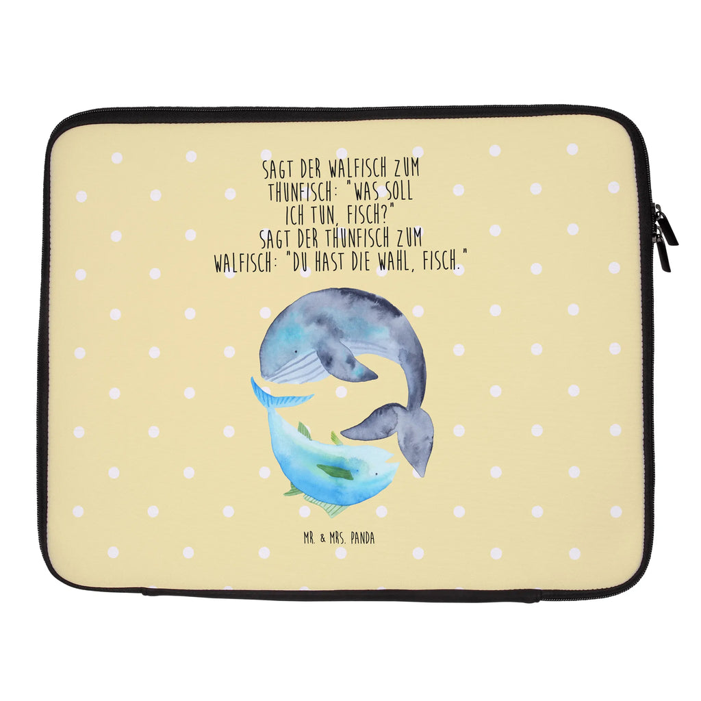 Notebook Tasche Walfisch Thunfisch Notebook Tasche, Laptop, Computertasche, Tasche, Notebook-Tasche, Notebook-Reisehülle, Notebook Schutz, Tiermotive, Gute Laune, lustige Sprüche, Tiere, Wal, Wahl, Tunfisch, Wortwitz lustig, Spruch lustig, Flachwitz, Witz, Spruch des Tages, Flachwitz Geschenk