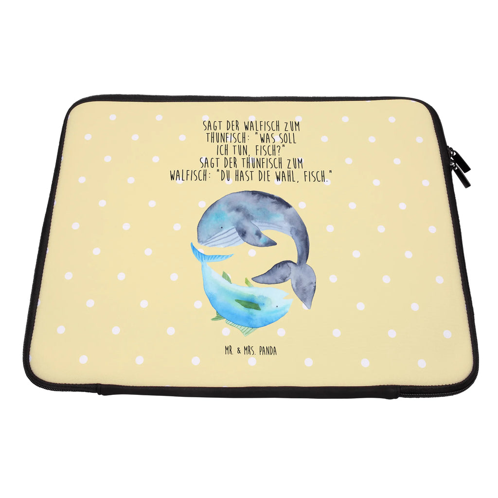 Notebook Tasche Walfisch Thunfisch Notebook Tasche, Laptop, Computertasche, Tasche, Notebook-Tasche, Notebook-Reisehülle, Notebook Schutz, Tiermotive, Gute Laune, lustige Sprüche, Tiere, Wal, Wahl, Tunfisch, Wortwitz lustig, Spruch lustig, Flachwitz, Witz, Spruch des Tages, Flachwitz Geschenk