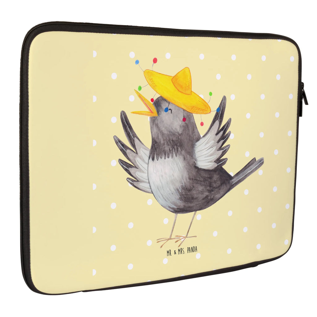 Notebook Tasche Rabe Sombrero Notebook Tasche, Laptop, Computertasche, Tasche, Notebook-Tasche, Notebook-Reisehülle, Notebook Schutz, Tiermotive, Gute Laune, lustige Sprüche, Tiere, Rabe, Vogel, Vögel, Spruch positiv, fröhlich sein, glücklich sein, Glück Spruch, froh, Elster, Motivation