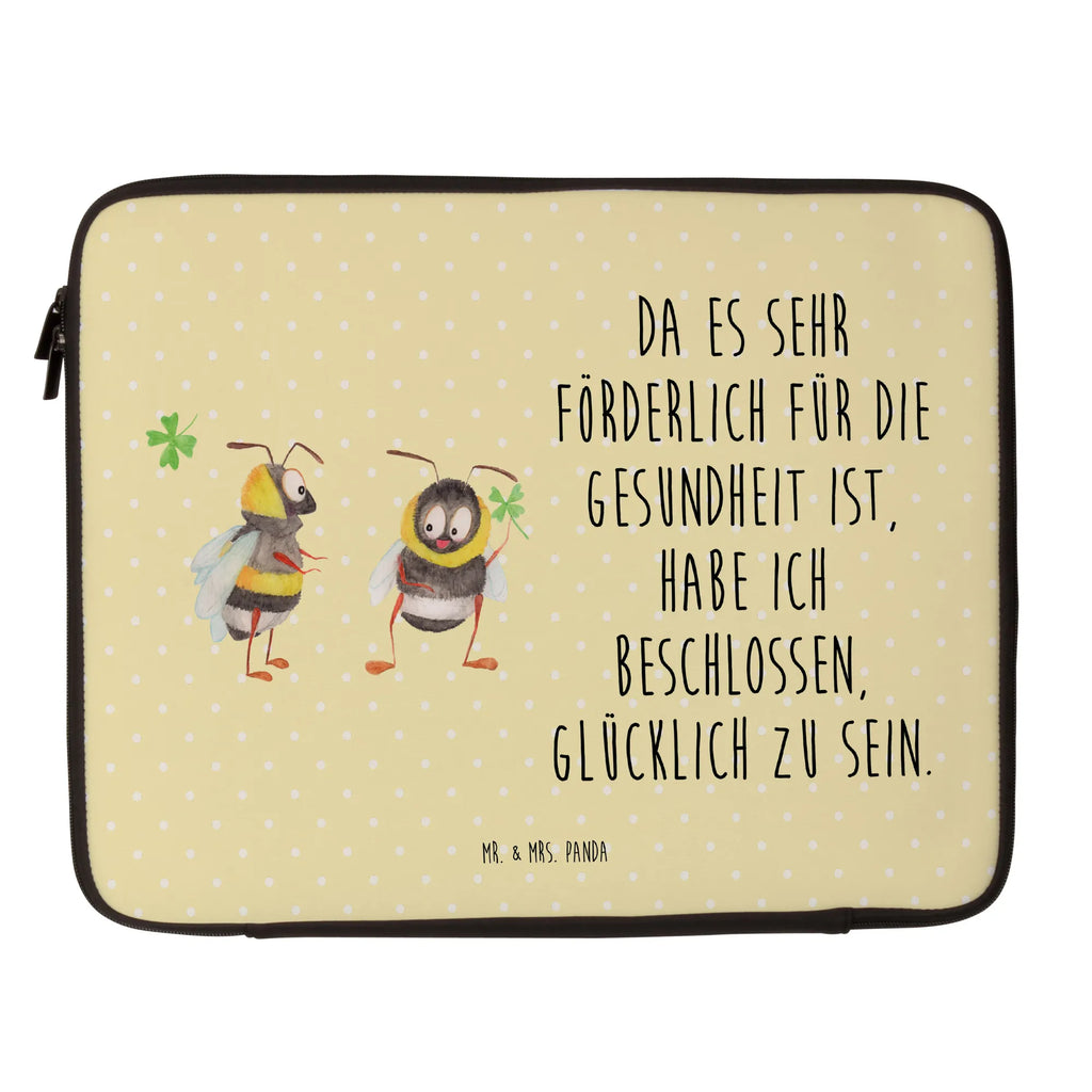 Notebook Tasche Hummeln Kleeblatt Notebook Tasche, Laptop, Computertasche, Tasche, Notebook-Tasche, Notebook-Reisehülle, Notebook Schutz, Tiermotive, Gute Laune, lustige Sprüche, Tiere, Hummel, Biene, Spruch positiv, Biene Deko, Spruch schön, glücklich sein, glücklich werden, Spruch fröhlich