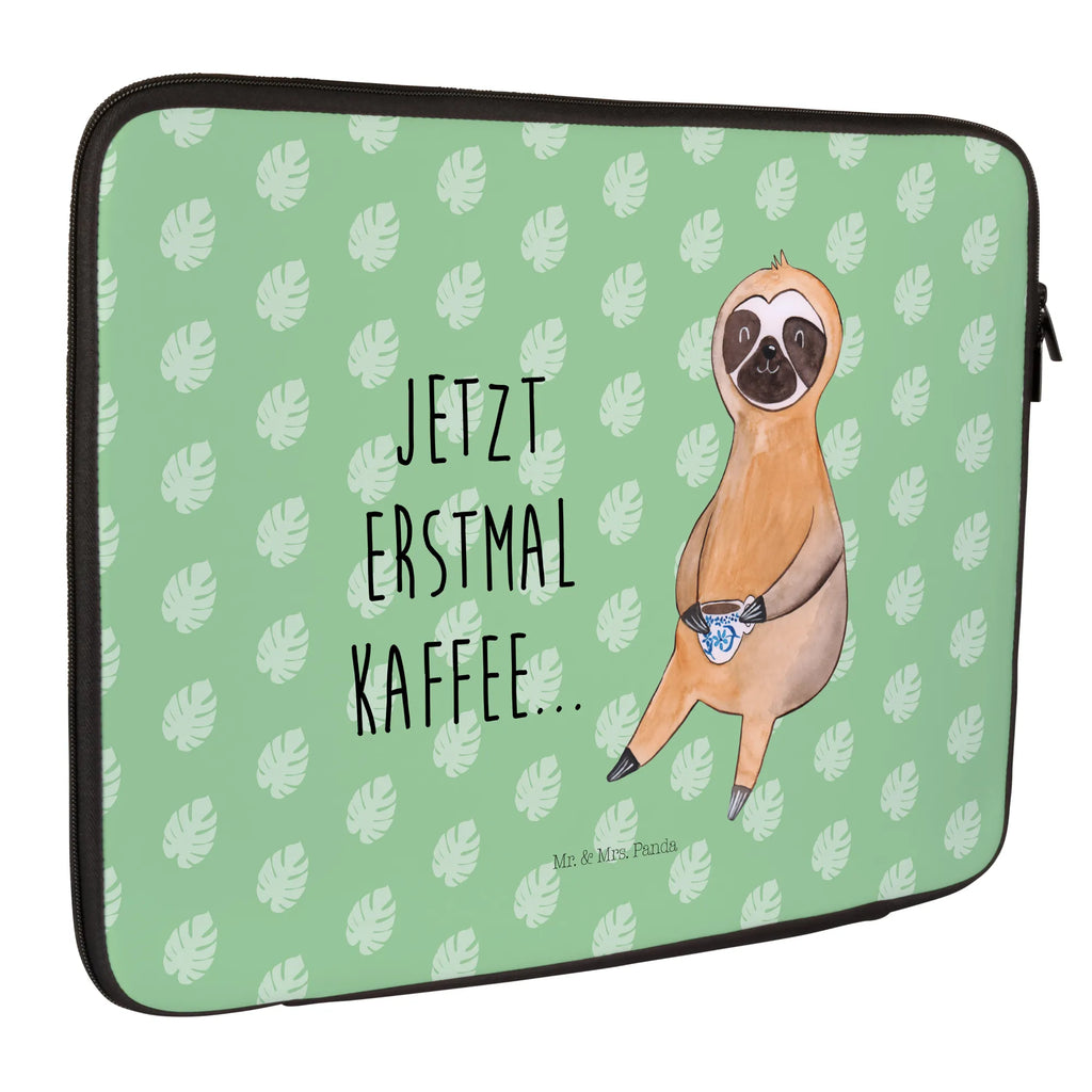 Notebook Tasche Faultier Kaffee Notebook Tasche, Laptop, Computertasche, Tasche, Notebook-Tasche, Notebook-Reisehülle, Notebook Schutz, Faultier, Faultier Geschenk, Faultier Deko, Faultiere, faul, Lieblingstier, Kaffee, erster Kaffee, Morgenmuffel, Frühaufsteher, Kaffeetasse, Genießer, Coffee, Kaffeegetränk