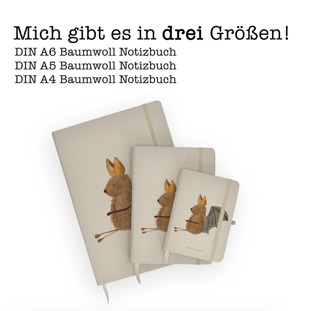 Baumwoll Notizbuch Fledermaus sitzend Notizen, Eintragebuch, Tagebuch, Notizblock, Adressbuch, Journal, Kladde, Skizzenbuch, Notizheft, Schreibbuch, Schreibheft, Tiermotive, Gute Laune, lustige Sprüche, Tiere, Fledermaus, Fledermäuse, Motivation, entspannen