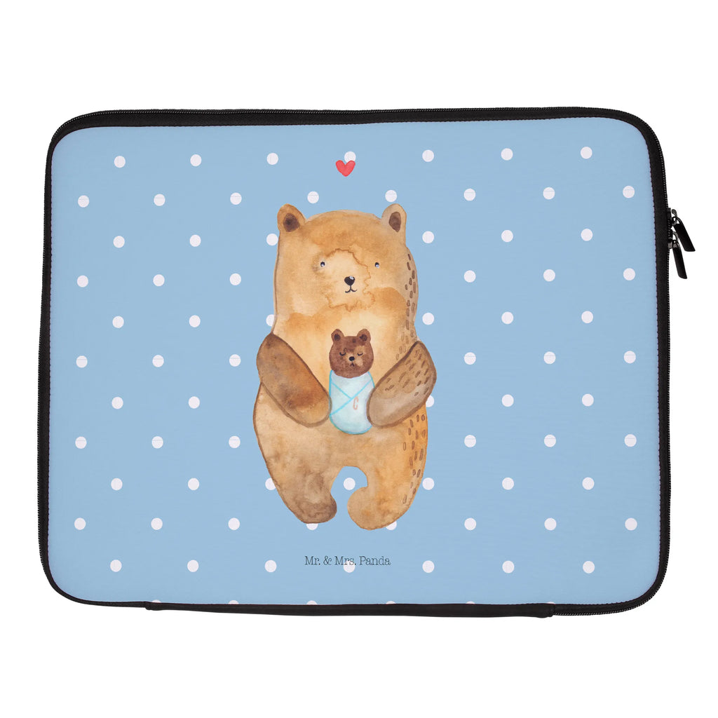 Notebook Tasche Bär Baby Notebook Tasche, Laptop, Computertasche, Tasche, Notebook-Tasche, Notebook-Reisehülle, Notebook Schutz, Bär, Teddy, Teddybär, Eltern, Mutter, Baby, Taufe, Geburt, Nichte, Neffe, Enkel, Enkelin, Täufling, Geburtstag, Glückwunsch