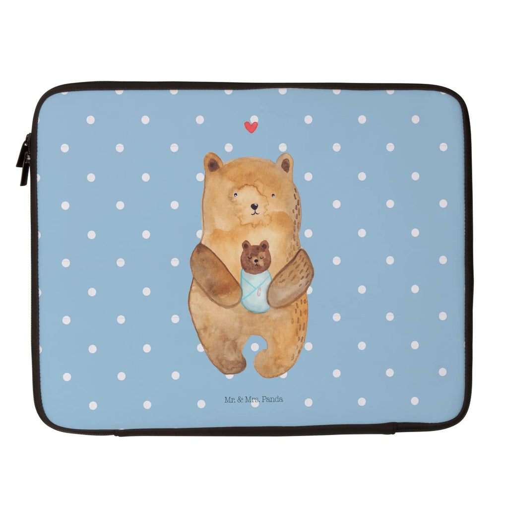 Notebook Tasche Bär Baby Notebook Tasche, Laptop, Computertasche, Tasche, Notebook-Tasche, Notebook-Reisehülle, Notebook Schutz, Bär, Teddy, Teddybär, Eltern, Mutter, Baby, Taufe, Geburt, Nichte, Neffe, Enkel, Enkelin, Täufling, Geburtstag, Glückwunsch