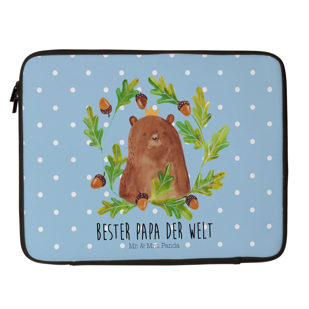 Notebook Tasche Bär König Notebook Tasche, Laptop, Computertasche, Tasche, Notebook-Tasche, Notebook-Reisehülle, Notebook Schutz, Bär, Teddy, Teddybär, Papa, Papa Bär, bester Vater, bester Papa, weltbester Papa, Vatertag, Vater, Dad, Daddy, Papi