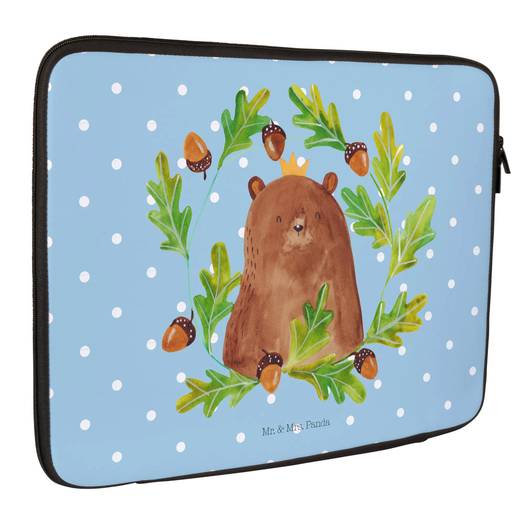 Notebook Tasche Bär König Notebook Tasche, Laptop, Computertasche, Tasche, Notebook-Tasche, Notebook-Reisehülle, Notebook Schutz, Bär, Teddy, Teddybär, Papa, Papa Bär, bester Vater, bester Papa, weltbester Papa, Vatertag, Vater, Dad, Daddy, Papi