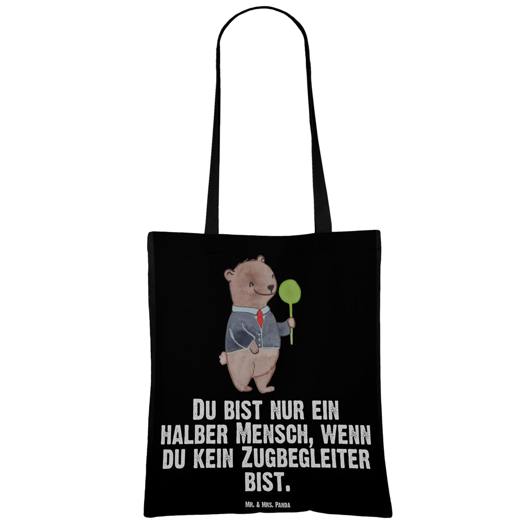 Tragetasche Zugbegleiter mit Herz Beuteltasche, Beutel, Einkaufstasche, Jutebeutel, Stoffbeutel, Tasche, Shopper, Umhängetasche, Strandtasche, Schultertasche, Stofftasche, Tragetasche, Badetasche, Jutetasche, Einkaufstüte, Laptoptasche, Beruf, Ausbildung, Jubiläum, Abschied, Rente, Kollege, Kollegin, Geschenk, Schenken, Arbeitskollege, Mitarbeiter, Firma, Danke, Dankeschön